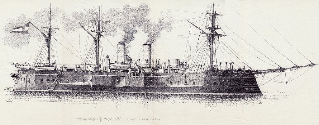 28-Kasemattschiff 'Tegetthoff' - 1878 - Corazzata a ridotto centrale
